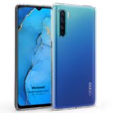 Microsonic Oppo Reno 3 için Kılıf Transparent Soft Beyaz [Reno 3 ile Uyumlu Kılıf - Şeffaf]