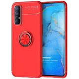 Microsonic Oppo Reno 3 Pro için Kılıf Kickstand Ring Holder Kırmızı [Reno 3 Pro ile Uyumlu Kılıf - Kırmızı]