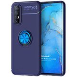 Microsonic Oppo Reno 3 Pro için Kılıf Kickstand Ring Holder Lacivert [Reno 3 Pro ile Uyumlu Kılıf - Lacivert]
