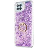 Microsonic Oppo Reno 4 Lite Glitter Liquid Holder Mor Cep Telefonu Kılıfı