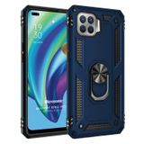 Microsonic Oppo Reno 4 Lite Military Ring Holder Lacivert Cep Telefonu Kılıfı