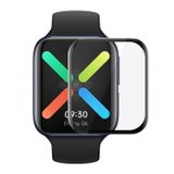 Microsonic Oppo Watch 41mm Tam Kaplayan Temperli Cam Full Ekran Koruyucu Siyah