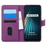 Microsonic Realme 5i için Kılıf Fabric Book Wallet Mor [Realme 5i ile Uyumlu Kılıf - Mor]
