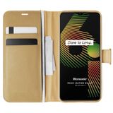 Microsonic Realme 6i için Kılıf Delux Leather Wallet Gold [Realme 6i ile Uyumlu Kılıf - Gold]
