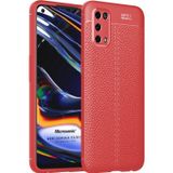 Microsonic Realme 7 Pro Deri Dokulu Silikon Kırmızı Kılıf