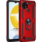Microsonic Realme C21 Military Ring Holder Kırmızı Kılıf