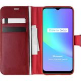 Microsonic Realme C25S Delux Leather Wallet Kırmızı Kılıf
