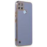 Microsonic Realme C25Y için Kılıf Olive Plated Lavanta Grisi [Realme C25Y ile Uyumlu Kılıf - Lavanta Grisi]