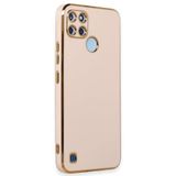 Microsonic Realme C25Y için Kılıf Olive Plated Pembe [Realme C25Y ile Uyumlu Kılıf - Pembe]