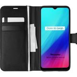 Microsonic Realme C3I Delux Leather Wallet Siyah Kılıf
