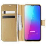 Microsonic Reeder P13 Blue Max 2021 128 GB için Kılıf Delux Leather Wallet Gold [P13 Blue Max 2021 128 GB ile Uyumlu Kılıf - Gold]