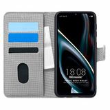 Microsonic Reeder P13 Blue Max 2021 128 GB için Kılıf Fabric Book Wallet Gri [P13 Blue Max 2021 128 GB ile Uyumlu Kılıf - Gri]