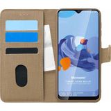 Microsonic Reeder P13 Blue Max 2021 Fabric Book Wallet Gold Cep Telefonu Kılıfı