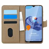 Microsonic Reeder P13 Blue Max 2021 için Kılıf Fabric Book Wallet Gold [P13 Blue Max 2021 ile Uyumlu Kılıf - Gold]