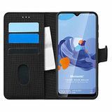 Microsonic Reeder P13 Blue Max 2021 için Kılıf Fabric Book Wallet Siyah [P13 Blue Max 2021 ile Uyumlu Kılıf - Siyah]