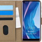 Microsonic Reeder P13 Blue Max Pro Fabric Book Wallet Gold Cep Telefonu Kılıfı