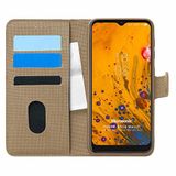 Microsonic Reeder P13 Blue Max Pro Lite 2022 için Kılıf Fabric Book Wallet Gold [P13 Blue Max Pro Lite 2022 ile Uyumlu Kılıf - Gold]