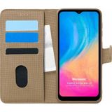 Microsonic Reeder P13 Blue Max Pro Lite Fabric Book Wallet Gold Cep Telefonu Kılıfı