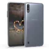 Microsonic Samsung Galaxy A01 Transparent Soft Beyaz Cep Telefonu Kılıf