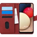Microsonic Samsung Galaxy A02S Fabric Book Wallet Kırmızı Kılıf