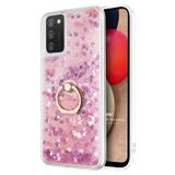 Microsonic Samsung Galaxy A02s için Kılıf Glitter Liquid Holder Pembe [Galaxy A02s ile Uyumlu Kılıf - Pembe]