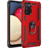 Microsonic Samsung Galaxy A02S Military Ring Holder Kırmızı Kılıf