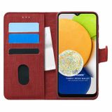 Microsonic Samsung Galaxy A03 Fabric Book Wallet Kırmızı Kılıf