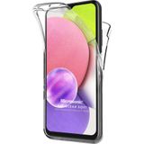 Microsonic Samsung Galaxy A03S 6 Tarafı Tam Full Koruma 360 Clear Soft Şeffaf Kılıf