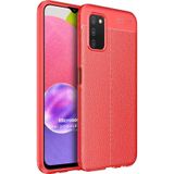 Microsonic Samsung Galaxy A03S Deri Dokulu Silikon Kırmızı Kılıf