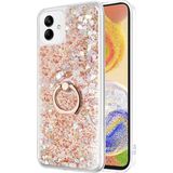 Microsonic Samsung Galaxy A04 Glitter Liquid Holder Gold Kılıf