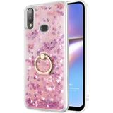 Microsonic Samsung Galaxy A10S Glitter Liquid Holder Pembe Kılıf