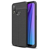 Microsonic Samsung Galaxy A10s için Kılıf Deri Dokulu Silikon Siyah [Galaxy A10s ile Uyumlu Kılıf - Siyah]