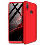Microsonic Samsung Galaxy A10s için Kılıf Double Dip 360 Protective Kırmızı [Galaxy A10s ile Uyumlu Kılıf - Kırmızı]