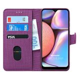 Microsonic Samsung Galaxy A10s için Kılıf Fabric Book Wallet Mor [Galaxy A10s ile Uyumlu Kılıf - Mor]