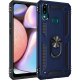 Microsonic Samsung Galaxy A10S Military Ring Holder Lacivert Kılıf