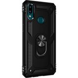 Microsonic Samsung Galaxy A10S Military Ring Holder Siyah Kılıf