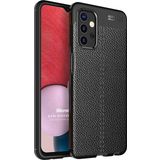 Microsonic Samsung Galaxy A13 4G Deri Dokulu Silikon Siyah Kılıf