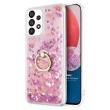 Microsonic Samsung Galaxy A13 4G Glitter Liquid Holder Pembe Kılıf