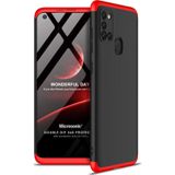 Microsonic Samsung Galaxy A21S Double Dip 360 Protective Siyah Kırmızı Kılıf