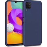 Microsonic Samsung Galaxy A22 4G Matte Silicone Lacivert Kılıf