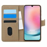 Microsonic Samsung Galaxy A24 Fabric Book Wallet Gold Kılıf