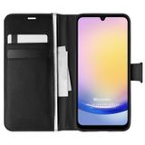 Microsonic Samsung Galaxy A25 Kılıf Delux Leather Wallet Siyah [Galaxy A25 ile Uyumlu Kılıf - Siyah]