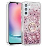 Microsonic Samsung Galaxy A25 Kılıf Glitter Liquid Holder Pembe [Galaxy A25 ile Uyumlu Kılıf - Pembe]