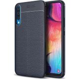 Microsonic Samsung Galaxy A30S Deri Dokulu Silikon Lacivert Kılıf