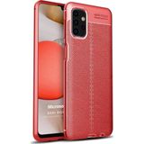 Microsonic Samsung Galaxy A32 5G Deri Dokulu Silikon Kırmızı Kılıf