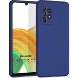 Microsonic Samsung Galaxy A33 5G Matte Silicone Lacivert Kılıf