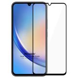 Microsonic Samsung Galaxy A34 Tam Kaplayan Temperli Siyah Cam Ekran Koruyucu