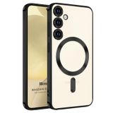 Microsonic Samsung Galaxy A35 için Kılıf MagSafe Luxury Electroplate Siyah [Galaxy A35 ile Uyumlu Kılıf - Siyah]