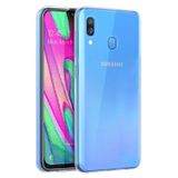 Microsonic Samsung Galaxy A40 Transparent Soft Beyaz Kılıf
