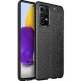 Microsonic Samsung Galaxy A52S Deri Dokulu Silikon Siyah Kılıf